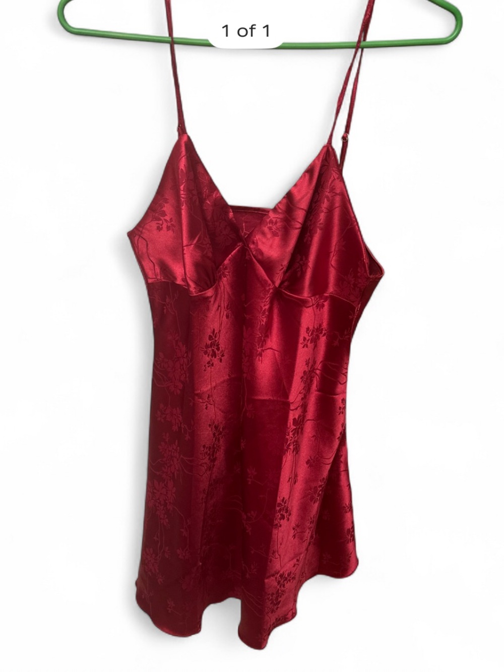 Red Satin Slip Dress